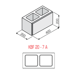 KBF 20-7 A přírodní 200x200x400mm (60ks/pal)