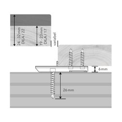 Příchytka DILA 2/17 mm nerez černá s torxem (50ks/bal)