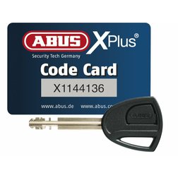 ABUS GRANIT Detecto 8077/12KS120 black loop  XPlus Zámek řetězový na kotouč s alarmem