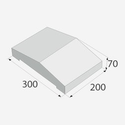 Zákrytová deska ZDV 200 (200x300x70mm) přírodní Face Block