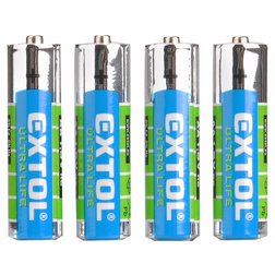 EXTOL ENERGY 42001 Baterie zink-chloridové, 4ks, 1,5V AA (R6)