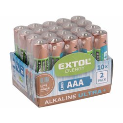 EXTOL ENERGY 42013 Baterie alkalické, 2ks, 1,5V AA (LR6)