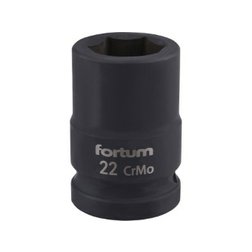 FORTUM Hlavice nástrčná rázová 3/4", 22mm, L 52mm