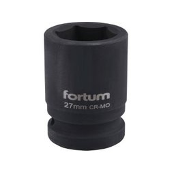 FORTUM Hlavice nástrčná rázová 3/4", 27mm, L 52mm