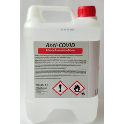 Dezinfekce antibakteriální na ruce 5L Anti-COVID