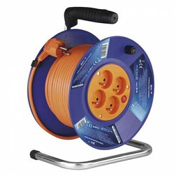 EMOS prodlužovací kabel na bubnu – 4 zásuvky, 50m, 1,5mm2