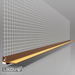 Lišta okenní APU s tkaninou VERTEX 6mm/2,4m a krycí lamelou RAL 8024 hnědá