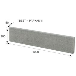 BEST - PARKAN II obrubník 100x20x5cm přírodní (45ks/pal)