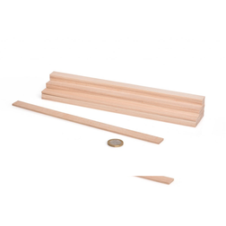 Dřevěná lamela na tvoření z bukového dřeva 258x16x3 mm, 1ks