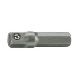 adaptér z hrotu 1/4" na čtyřhran 1/4", L 26mm