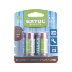 baterie alkalické, 2ks, 1,5V C (LR14)