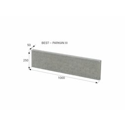 BEST - PARKAN III obrubník 100x25x5cm přírodní (45ks/pal)