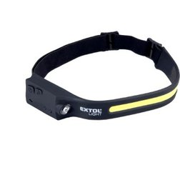 EXTOL LIGHT 43186 Čelovka 350lm, USB nabíjení, s IR čidlem, COB, XPE LED