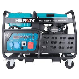HERON 8896431 Elektrocentrála benzínová 23,5HP/12kW/15kVA (400V), 12kW (230V), podvozek