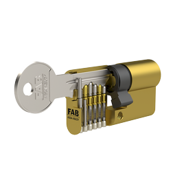FAB 2** 30-35 Bezpečnostní cylindrická vložka 2.BT, 3 klíče, mosaz