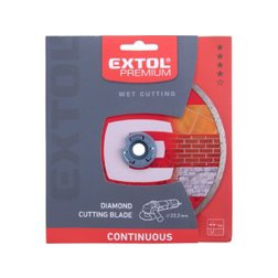 EXTOL PREMIUM 108734 kotouč diamantový řezný celoobvodový - mokré řezání, O 180x22,2x2,5mm