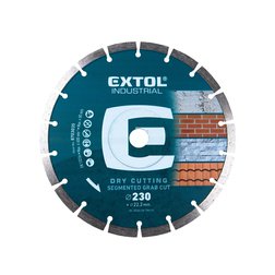 EXTOL INDUSTRIAL 8703035 Kotouč diamantový řezný segmentový Grab Cut, suché 230x22,2x2,8mm