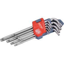 L-klíče TORX, sada 9ks, 10-50