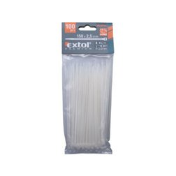 pásky stahovací na kabely bílé, 150x2,5mm, 100ks, nylon PA66 pásky stahovací na kabely bílé, 150x2,5mm, 100ks, nylon PA66
