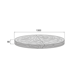 Betonový poklop na studnu 90x1300mm přírodní reliéfní TBH 6-100/R armovaný PRESBETON