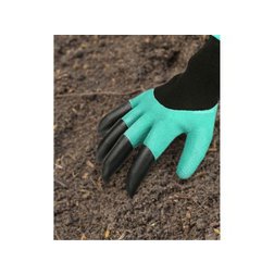 rukavice zahradní polyesterové s latexem a drápy na pravé ruce, velikost 9", PES s latexem
