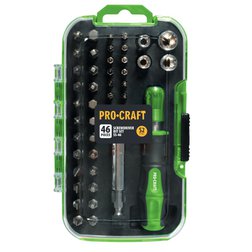 PROCRAFT 46 dílná sada bitů Procraft SS-46, S2