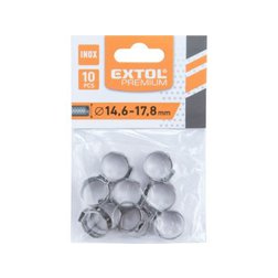 spona na hadici, 10ks, ?17,8mm, INOX