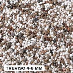 Kamenný koberec říční oblázky TREVISO 4-8mm (kamínky + pojivo) - Exteriér (26,25kg/bal)