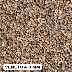 Kamenný koberec říční oblázky VENETO 4-8mm (kamínky + pojivo) - Exteriér (26,25kg/bal)